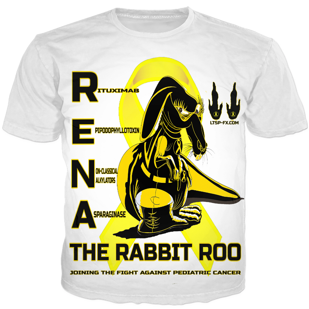 RENA THE PEDIATRIC CANCER FIGHTING RABBIT ROO T-SHIRT