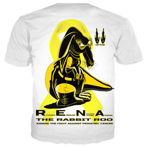 RENA THE PEDIATRIC CANCER FIGHTING RABBIT ROO T-SHIRT