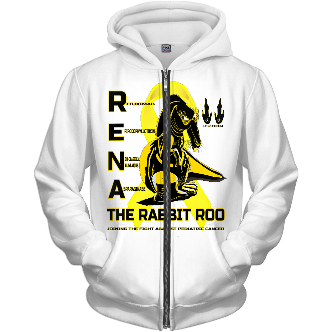 RENA THE PEDIATRIC CANCER FIGHTING RABBIT ROO HOODIES