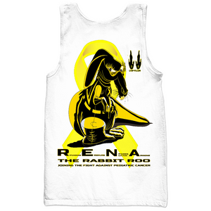 RENA THE PEDIATRIC CANCER FIGHTING RABBIT ROO KIDS TANK TOPS