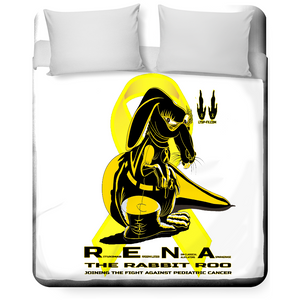 RENA The Pediatric Cancer Fighting Rabbit Roo Duvet Covers