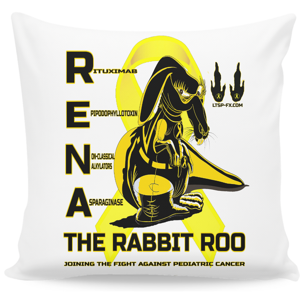 RENA The Pediatric Cancer Fighting Rabbit Roo Pillows