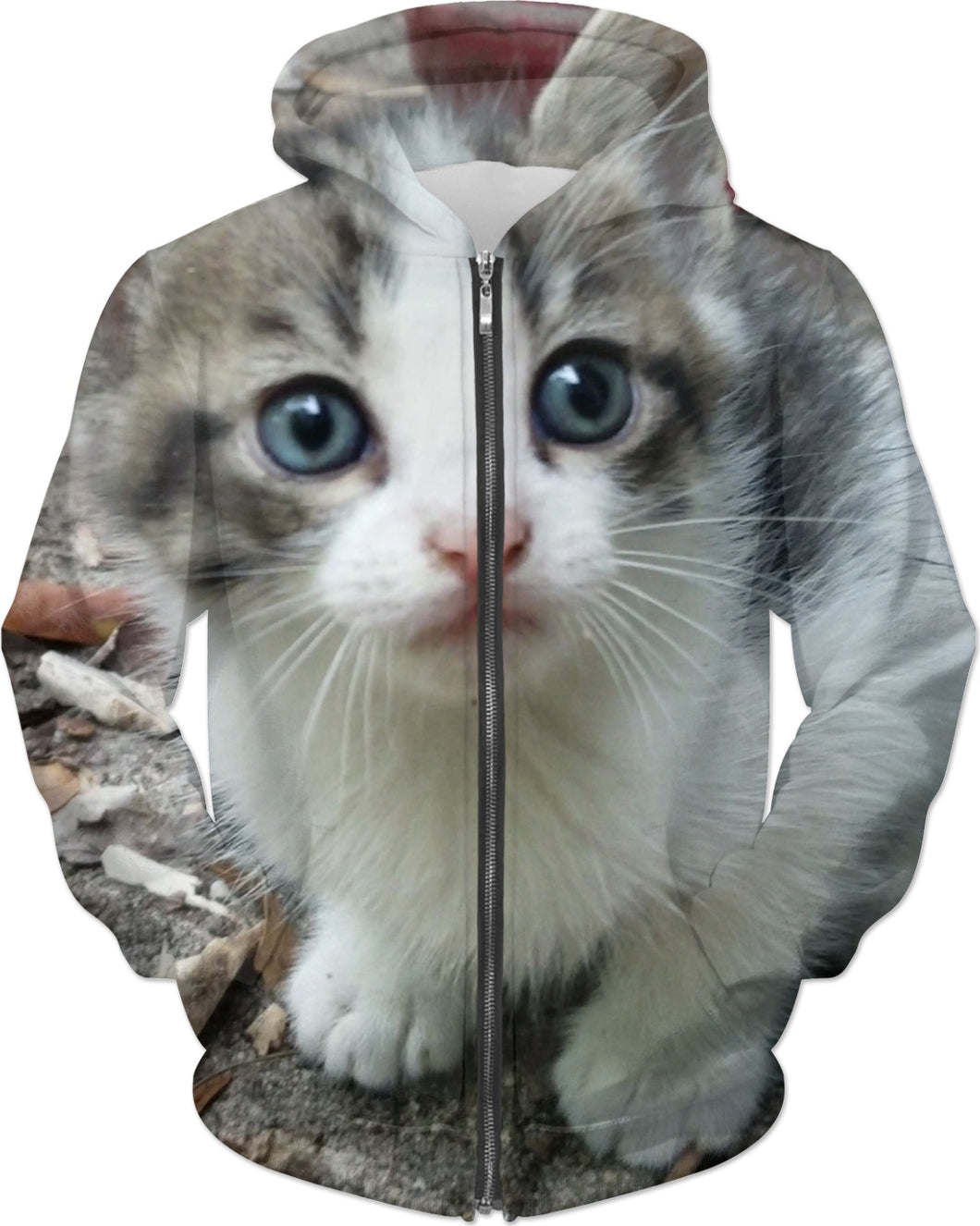 Hello kitty Grey And White Hoodie